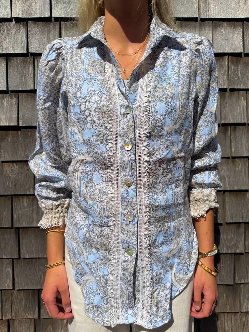 NEW TEMPTATION POSITANO nocelle shirt in cash blue